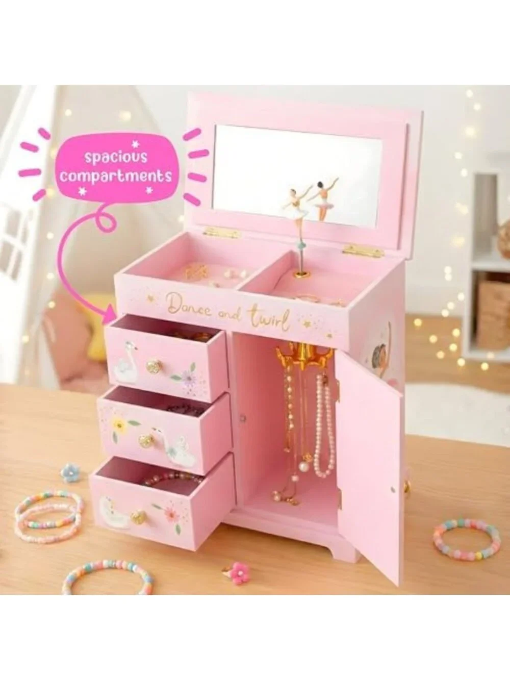 Musical Ballerina Jewelry Box for Girls - Enchanting Gift & Keepsake Storage